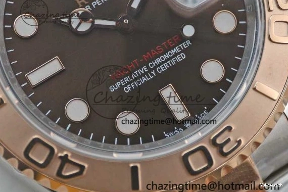 EWF SS Dial RG Yacht-Master Brown RG Bracelet 1:1 Edition Best on 126621 SS A3235 0409